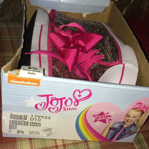 Jojo Siwa Glitter Legacee High Tops 🎀 New! 3 1/2 - Picture 4 of 4